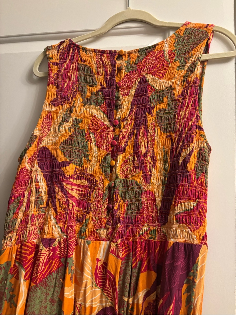 Women’s FatFace Multicolor Smocked Button-Back Dress